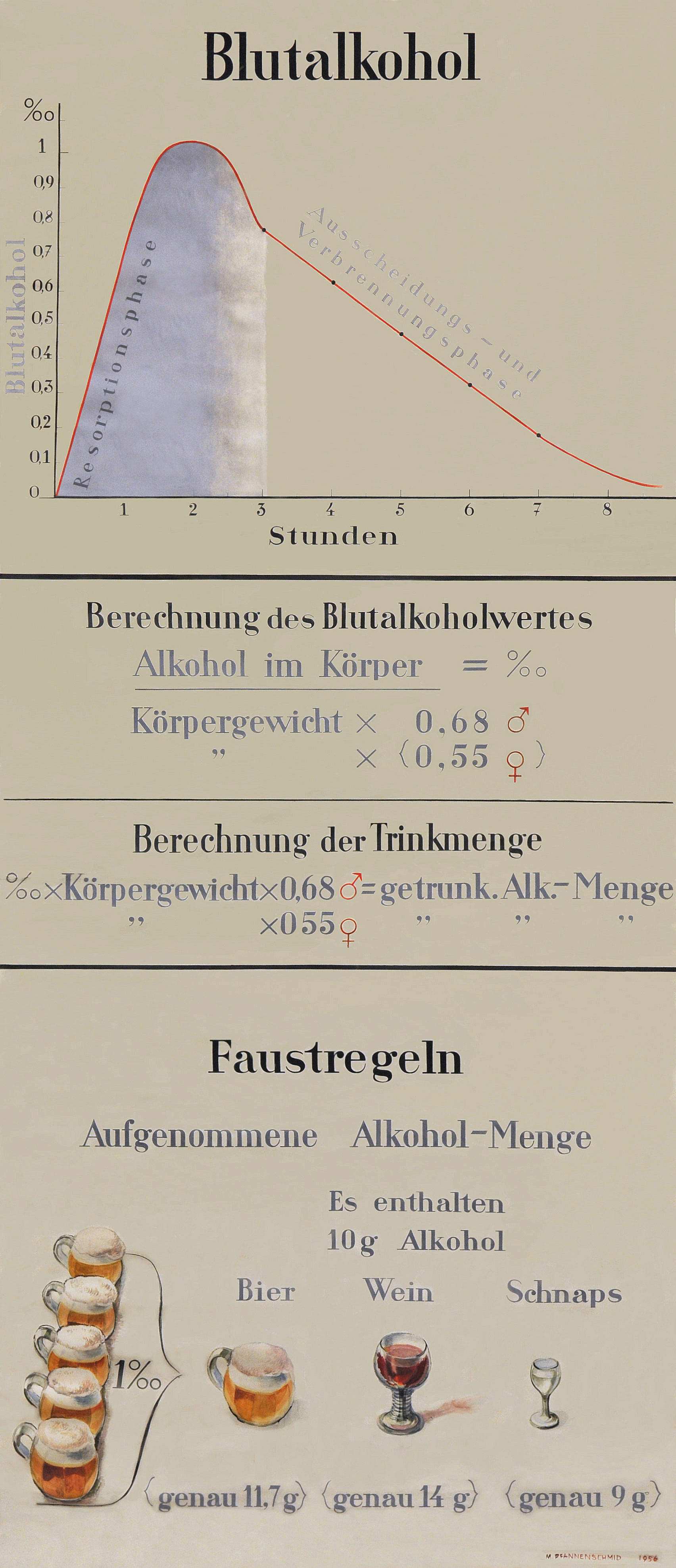 Martha Pfannenschmid, Lehrtafel © IRM Basel